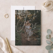 Einfaches modernes minimalist elegantes Skriptfoto Save The Date