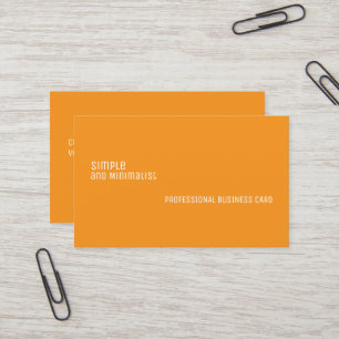 Einfaches modernes Minimalist - orange Farbe Visitenkarte