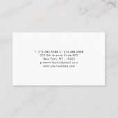 Einfaches modernes Minimalistisches Berufliches Fo Visitenkarte (Rückseite)