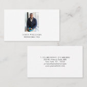 Einfaches modernes Minimalistisches Berufliches Fo Visitenkarte (Vorne/Hinten)