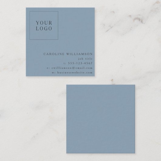 Einfaches, modernes Minimalistisches, Berufliches Quadratische Visitenkarte (Vorne/Hinten)