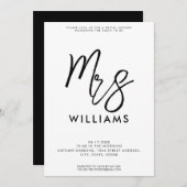 Einfaches modernes Minimalistisches Brautparty Einladung (Vorne/Hinten)