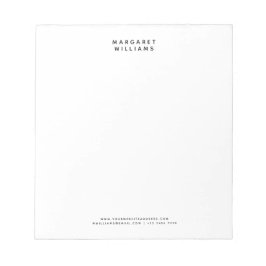 Einfaches, modernes Minimalistisches Büro Notizblock