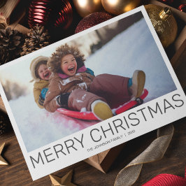 Einfaches modernes Minimalistisches Foto Feiertagskarte