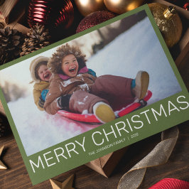 Einfaches modernes Minimalistisches Foto Feiertagskarte