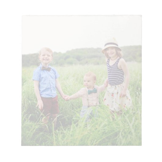 Einfaches modernes Minimalistisches Foto Notizblock (Vorderseite)