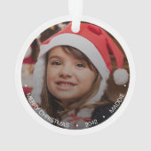 Einfaches modernes Minimalistisches Foto Ornament (Rückseite)