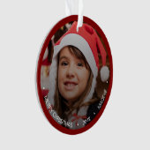 Einfaches modernes Minimalistisches Foto Ornament (Vorderseite)