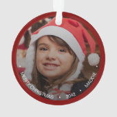 Einfaches modernes Minimalistisches Foto Ornament (Rückseite)