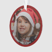 Einfaches modernes Minimalistisches Foto Ornament (Vorderseite)