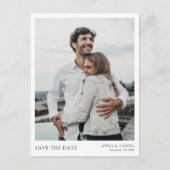 Einfaches modernes Minimalistisches Foto Save the  Ankündigungspostkarte (Vorderseite)
