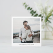 Einfaches modernes Minimalistisches Foto Save The Date (Stehend Vorderseite)