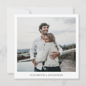 Einfaches modernes Minimalistisches Foto Save The Date (Vorderseite)