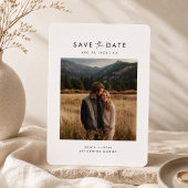 Einfaches modernes minimalistisches Foto Save-the- Save The Date