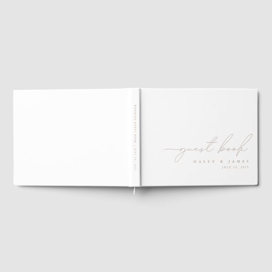 Einfaches, modernes Minimalistisches Gästebuch (Voll)