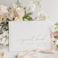 Einfaches, modernes Minimalistisches Gästebuch