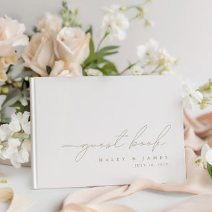 Einfaches, modernes Minimalistisches Gästebuch