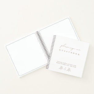 Einfaches, modernes Minimalistisches Gästebuch Notizblock
