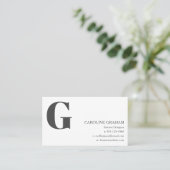 Einfaches modernes minimalistisches Innendesigner- Visitenkarte (Stehend Vorderseite)