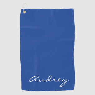 Einfaches modernes minimalistisches monogrammierte golfhandtuch