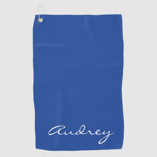 Einfaches modernes minimalistisches monogrammierte golfhandtuch (Vorderseite)