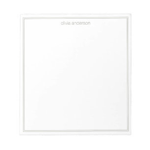 Einfaches, modernes Minimalistisches Olive-Two-Bor Notizblock