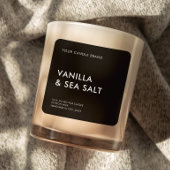 Einfaches, modernes Minimalistisches Schwarzes Ker Quadratischer Aufkleber