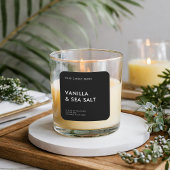 Einfaches, modernes Minimalistisches Schwarzes Ker Quadratischer Aufkleber