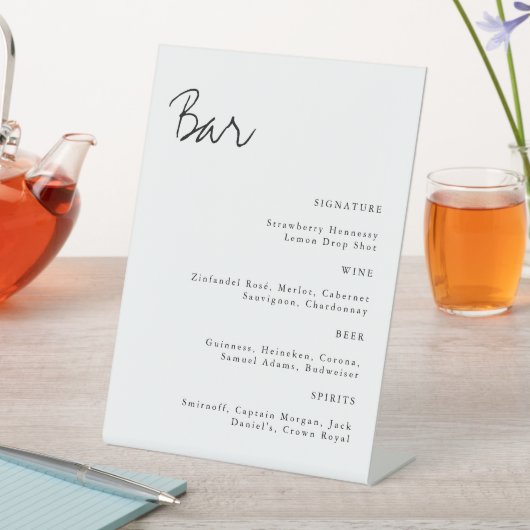 Einfaches, modernes Minimalistisches Script-Hochze Sockelschild (In Situ)