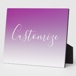 Einfaches modernes minimalistisches violettes Ombr Fotoplatte