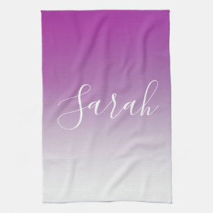 Einfaches modernes minimalistisches violettes Ombr Geschirrtuch