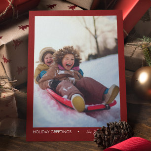 Einfaches modernes Minimalistisches WeihnachtsFoto Feiertagskarte