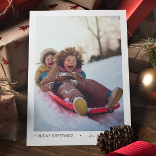 Einfaches modernes Minimalistisches WeihnachtsFoto Feiertagskarte