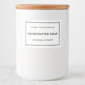 Einfaches, modernes Minimum-Seifenprodukt-Etikett Lebensmitteletikett (Vorderseite)