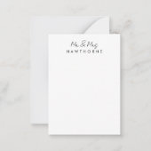 Einfaches modernes Monogram Couple Wedding Foto Mitteilungskarte (Vorderseite)
