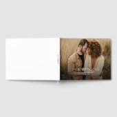 Einfaches modernes Monogram-Foto Hochzeitshaus Gästebuch (Voll)