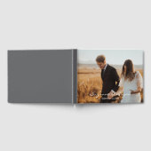 Einfaches modernes Monogram-Foto Hochzeitshaus Gästebuch (Voll)