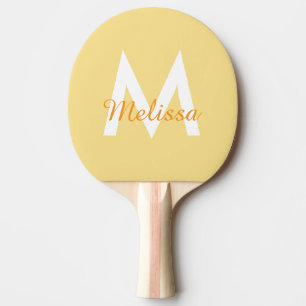 einfaches, modernes Monogram Tischtennis Schläger