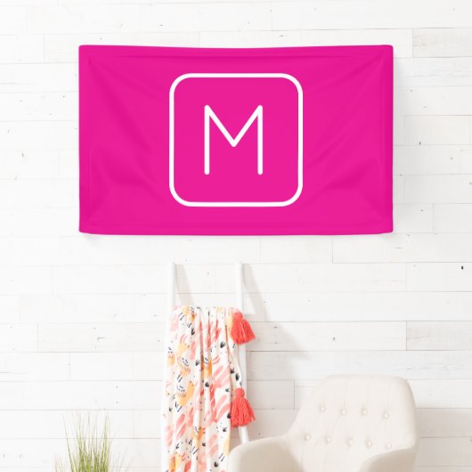 Einfaches & modernes Monogramm Anfangsbuchstabe | Banner (Insitu)