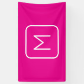Einfaches & modernes Monogramm Anfangsbuchstabe | Banner (Vertikal)