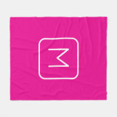 Einfaches & modernes Monogramm Anfangsbuchstabe | Fleecedecke (Vorderseite (Horizontal))