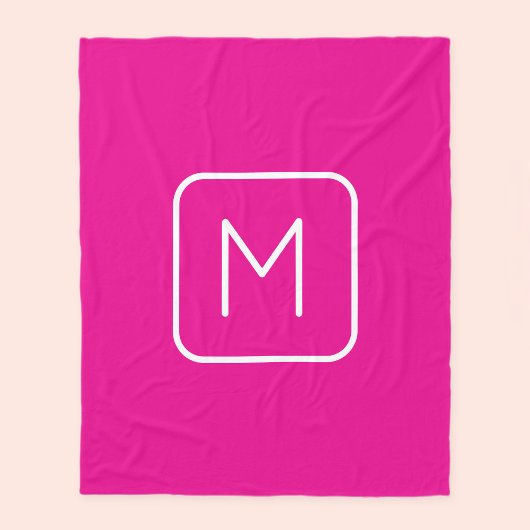 Einfaches & modernes Monogramm Anfangsbuchstabe | Fleecedecke