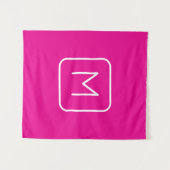 Einfaches & modernes Monogramm Anfangsbuchstabe | Wandteppich (Vorderseite (Horizontal))