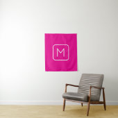 Einfaches & modernes Monogramm Anfangsbuchstabe | Wandteppich (Beispiel)