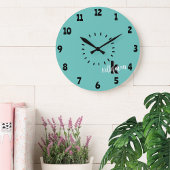 Einfaches Modernes Monogramm Große Wanduhr