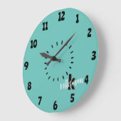 Einfaches Modernes Monogramm Große Wanduhr (Winkel)
