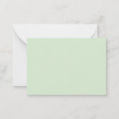 Einfaches modernes Monogramm grüne Zweiton-Rahmen Mitteilungskarte (Rückseite)