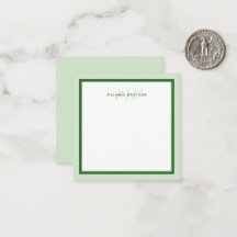 Einfaches modernes Monogramm grüne Zweitonumrandun