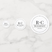 Einfaches modernes Monogramm-Hochzeit Konfetti (Rückseiten)