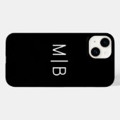 Einfaches modernes Monogramm initial personalisier Case-Mate iPhone Hülle (Rückseite (Horizontal))